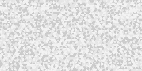 Abstract digital grid light pattern white Polygon Mosaic triangle Background, business and corporate background. Vector geometric seamless technology gray and white transparent triangle background.
