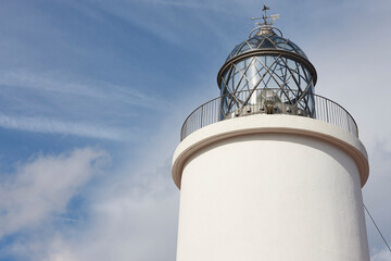 St. Sebastian lighthouse in Llafranc. Costa Brava. Girona, Catalunya. Spain