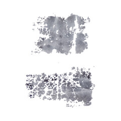 Vector grunge texture set. Graphic brushes on an isolated background. Scratches, paint stains, smears. Vintage effect.