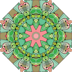 Colorful cute Mandala. Decorative unusual round ornaments. - 782160151