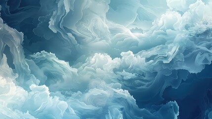 Abstract background with waves and clouds. Digital illustration,cloudy blue sky backdrop,Abstract background for elegant design cover or fantasy composition. Digital collage.

 - obrazy, fototapety, plakaty