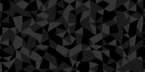 	
Vector geometric seamless technology gray and black triangle background. Abstract digital grid light pattern dark black and gray Polygon Mosaic triangle Background, business and corporate background