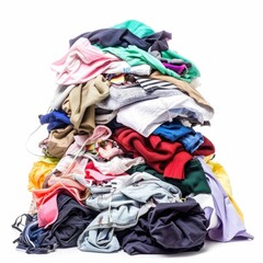 Messy Pile of Clothes Stacked on Top of Each Other in a Haphazard Manner in a Chaotic Fashion