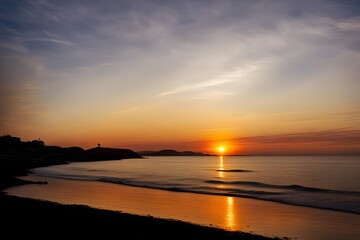 Obraz premium sunset and seaside