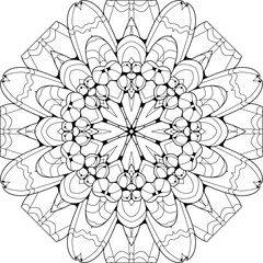 Cute Mandalas. Decorative unusual round ornaments for coloring. - 782163537