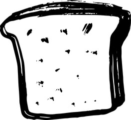 Dry Brush Bread Slices Grunge Icon - 782164382
