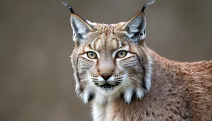 Foto auf Alu-Dibond A-Lynx-With-Its-Eyes-Wide-Open-Alert-To-Any-Movem- © Sumaiyaa