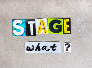 Stage what? In magazine letters on mottled grey.
 South Africa and ever changing  stages of blackouts or load shedding
