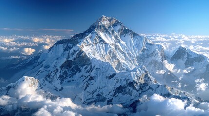 Fototapeta na wymiar Showcasing the resilience and determination of Nepali mountaineers conquering treacherous peaks.