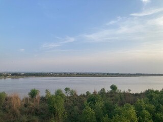 clouds over the river