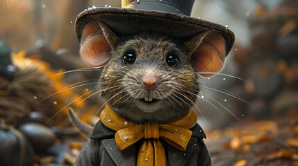 Cartoon of a rat, a dapper rodent with a tale to tell © Duskcraft