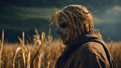 A scarecrow that really resembles a human apparition, and which is placed in the fields.