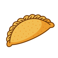 empanadas flat vector illustration logo icon clipart isolated on white background