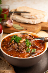 Georgian soup kharcho 
