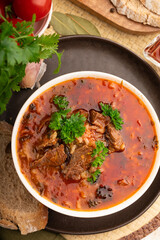 Georgian soup kharcho 