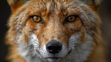 Fototapeta premium fox on green forest meadow, wildlife photography of red fox hunting in natural habitat
