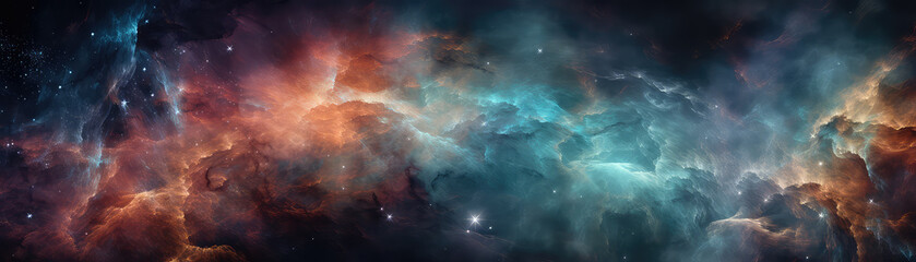 Captivating cosmic nebula with deep tones