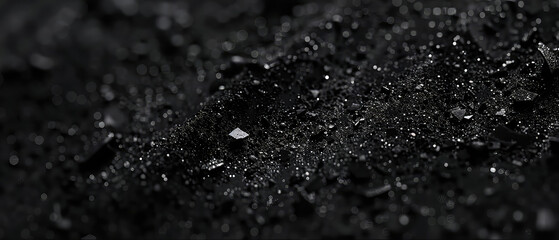 Close up of sparkling glitter texture in monochrome