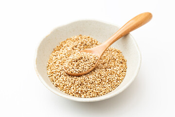 白背景に煎り胡麻