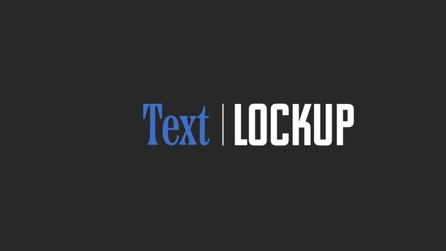 One Line Lockup for Text from Centre