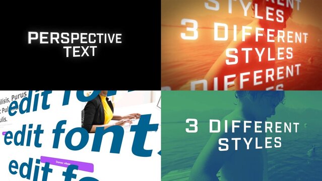 Perspective Text with 3 Styles