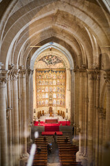 The interior of the old Cathedral of Salamanca. Castilla y León. Spain