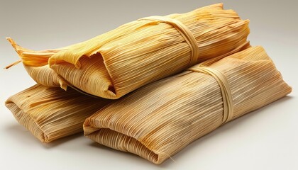 Tantalizing Tamales, Showcase the artistry of tamale making with images of masa dough filled with savory or sweet fillings, wrapped in corn husks and steamed to perfection