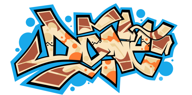 Done graffiti text sticker illustration