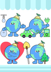 Fototapeta premium HAPPY EARTH DAY (지구의 날, 제로웨이스트)