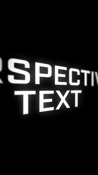 Vertical Perspective Text with 3 Styles