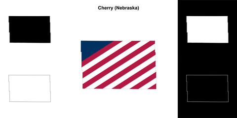 Cherry County (Nebraska) outline map set