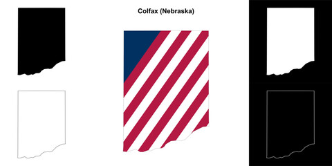Colfax County (Nebraska) outline map set
