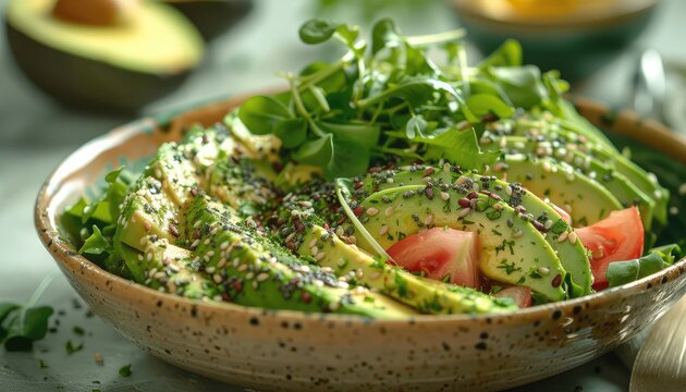 Avocado Obsession,Celebrate the popularity of avocados with images showcasing their versatility in dishes like avocado toast, salads, and smoothie bowls