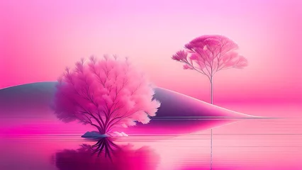 Fototapeten simply pink floral background © CreativeVirginia