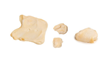 White sauce splashes isolated on white background.