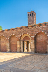 Fototapeta premium The Basilica of Sant'Ambrogio, one of the most ancient churches in Milan, Italy.