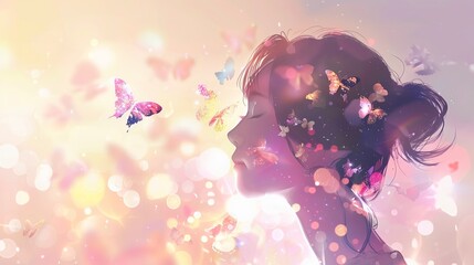 Surreal Butterfly Woman: Dreamy Fantasy and Ethereal Imagination