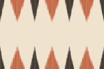 Traditional Ethnic ikat motif fabric pattern background geometric .African Ikat embroidery Ethnic oriental pattern brown background wallpaper. Abstract,vector,illustration.Texture,frame,decoration.