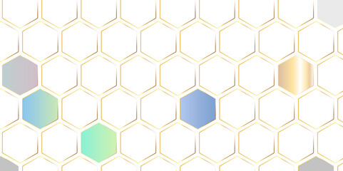 Abstract trendy hexagonal element pattern artwork design background. Hexagonal graphic design. Vector illustration