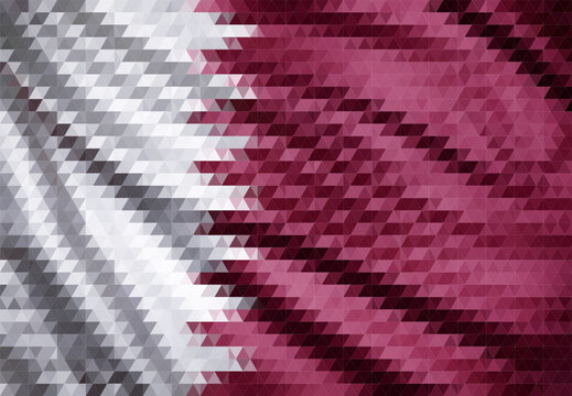 Vector flag of qatar