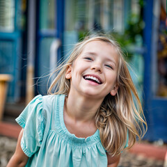 The bright, hopeful smile of a slum child