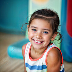The bright, hopeful smile of a slum child