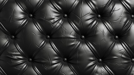 Quilted black leather texture
