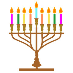 symbolic candlestick at a Jewish festival