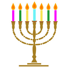 symbolic candlestick at a Jewish festival