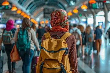 Fototapeta na wymiar Smart Luggage, Smarter Traveling: Innovative Gear for Safe and Efficient Journeys