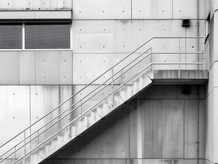 Geometric architectural lines of an industrial building	