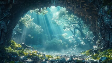 CG Artwork for Game. Digital Artwork for Video Game. Science Fiction Natural Backdrop. Concept Art. Realistic Illustration. Video Game Digital Artwork. Nature Scenery.