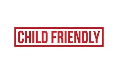 Red Child Friendly Rubber Stamp Seal Vector