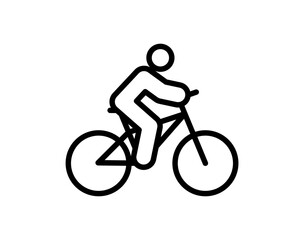 Vector cyclist icon. Bicycle icon. Bike rider sign.